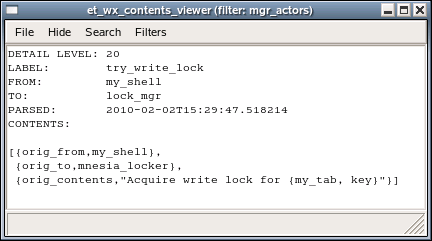 The trace Event in the mgr_actors view The trace Event in the mgr_actors view
