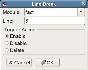 Line Break Dialog Window