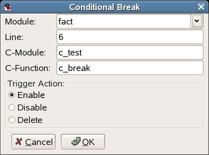 Conditional Break Dialog Window Conditional Break Dialog Window